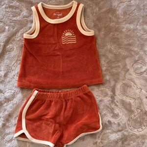 Boys summer orange matching set